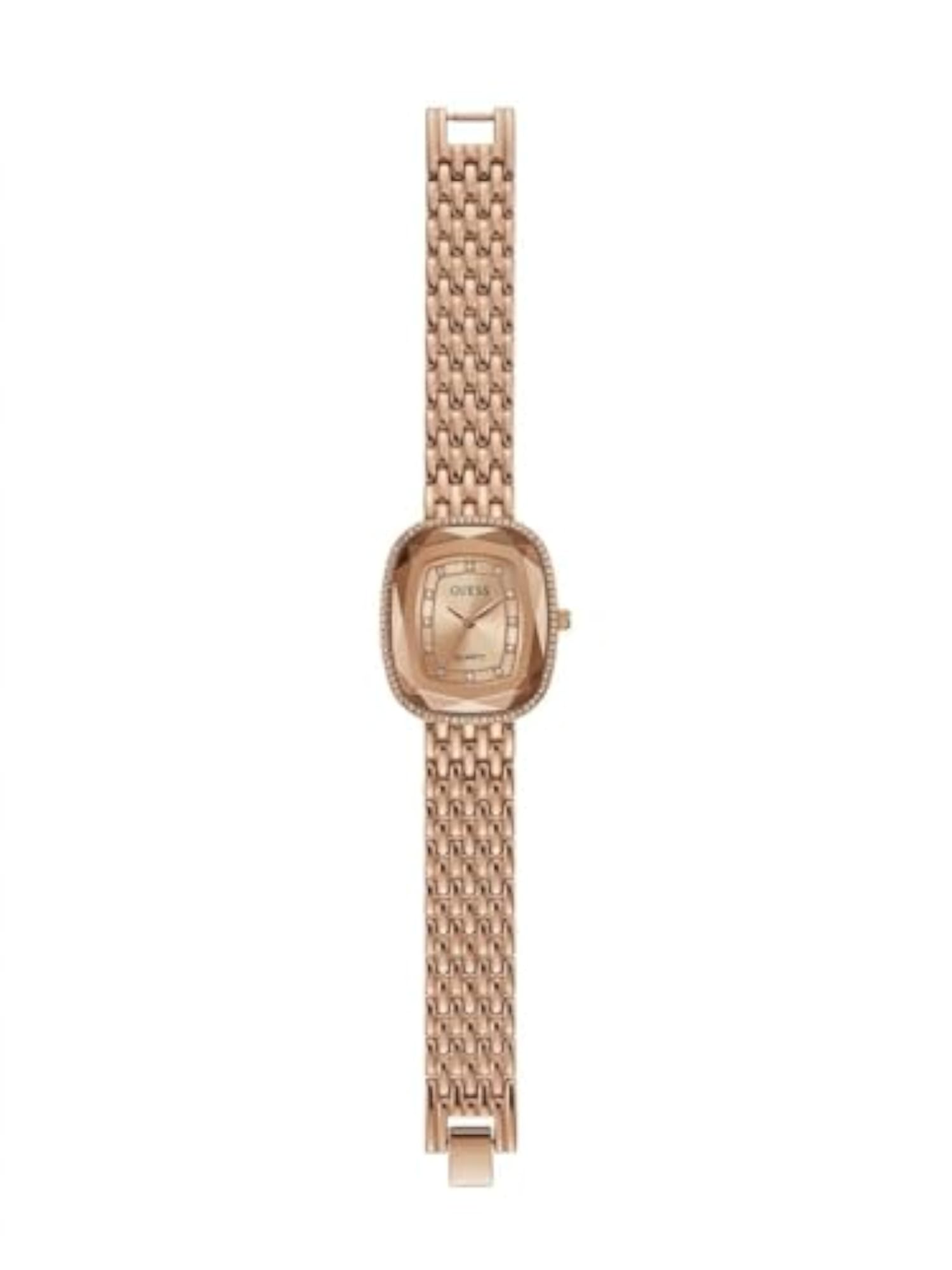 Elegant Rose Gold Analog Watch with Crystal Design